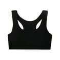 thumbnail image 1 of CYRBOKO Girls Training Bars, Breathable Comfortable Soft Lightweight Cotton Teen Girls Bras Black Size 7-11 T, 1 of 3