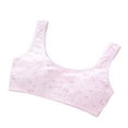 thumbnail image 1 of CYRBOKO Girls Training Bars Top, Comfortable Breathable Cotton Padded Soft Teen Girls Bras Pink Size 7-10 T, 1 of 3