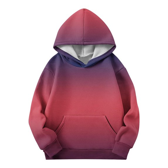 CYRBOKO Hoodies for Toddler Girls, Casual Thermal Fall and Winter Long Sleeve Sweatshirts with Pocket Wine Size 4-5 T
