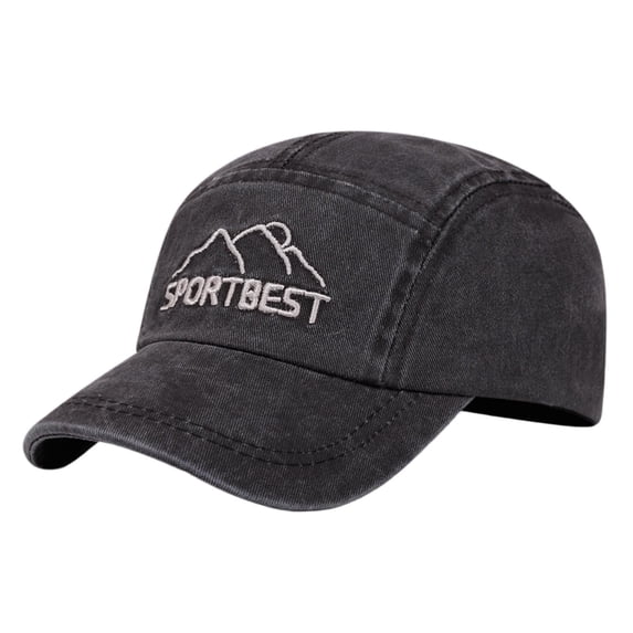 CYRBOKO Kids Baseball Cap, Adjustable Sun Protection Breathable Mesh Cotton Boys Girls Summer Hats Black Size 2-6 T