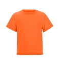 thumbnail image 1 of CYRBOKO Kids Boys Athletic Tops, Summer Casual Quick-dry Short Sleeve Basic Tees Boys T-shirts Orange Size 9-10 T, 1 of 7
