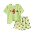 thumbnail image 1 of CYRBOKO Kids Girls Outfit Sets for Girls, Gift Summer Elastic Waist Casual T-shirts and Shorts Two-Piece Sets Green Size 14-15 T, 1 of 5