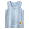thumbnail image 1 of CYRBOKO Kids Tank Tops, Crewneck Sleeveless Casual Striped Boys Girls Undershirts Blue Size 6 T, 1 of 5