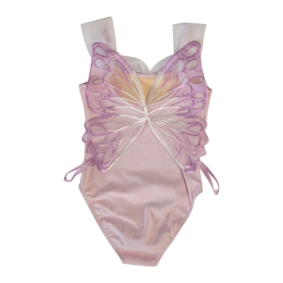 CYRBOKO Leotards for Girls, Backless Performance Sleeveless Lightweight Ballerina Dancewear Pink Size 9-10 T