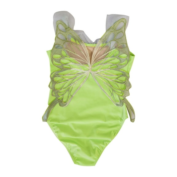 CYRBOKO Leotards for Toddler Girls, Lightweight Backless Sleeveless Performance Ballerina Dancewear Green Size 5-6 T