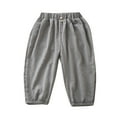thumbnail image 1 of CYRBOKO Long Pants for Boys, Elastic Waist Summer Mosquito-proof Thin Jogger Pants Gray Size 12-13 T, 1 of 3