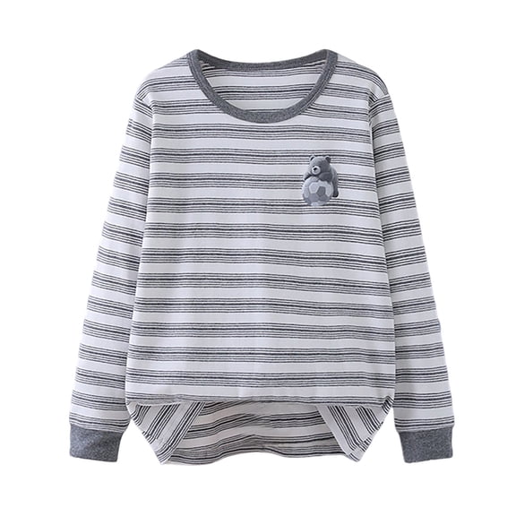 CYRBOKO Long Sleeve Tops for Big Kids, Cotton Lightweight Casual Crewneck Boy's Pullover T-shirts White Size 14-15 T