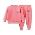 thumbnail image 1 of CYRBOKO Outfit Sets for Toddler Girls, Cotton Fall Elastic Waist Long Sleeve Clothing Sets Pink Size 1-2 T, 1 of 2