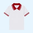 thumbnail image 1 of CYRBOKO Polo Shirts for Girls, Cotton Short Sleeve Collared Athletic School Uniform Tops Red Size 7-8 T, 1 of 5