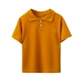 thumbnail image 1 of CYRBOKO Polo Shirts for Toddler Boys, Sports Short SLeeve Casual Breathable Summer Tops Orange Size 4-5 T, 1 of 3