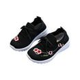 thumbnail image 1 of CYRBOKO Sneakers for Girls, Slip On Embroidered Breathable No-Tie Jogger Shoes Black Size 10-11 T, 1 of 9