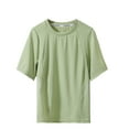 thumbnail image 1 of CYRBOKO Sport T-shirts for Girls, Short Sleeve Comfy Breathable Casual Summer Tees Green Size 14 T, 1 of 5