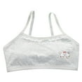 thumbnail image 1 of CYRBOKO Sports Bars for Girls, Comfortable Padded Soft Breathable Cotton Training Bras Gray Size 11-13 T, 1 of 6