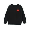 thumbnail image 1 of CYRBOKO Sweaters for Toddler Girls, Thermal Cotton Long Sleeve Crew Neck Pullover Sweaters Black Size 4-5 T, 1 of 5