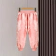 thumbnail image 1 of CYRBOKO Sweatpants for Girls, Cotton Tie-dye Gift Elastic Waist Joggers with Pockets Pink Size 7-8 T, 1 of 3