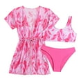 thumbnail image 1 of CYRBOKO Swim Suits for Girls, Summer 3 Pieces Sleeveless Beach Bathing Suits Pink Size 9-10 T, 1 of 8