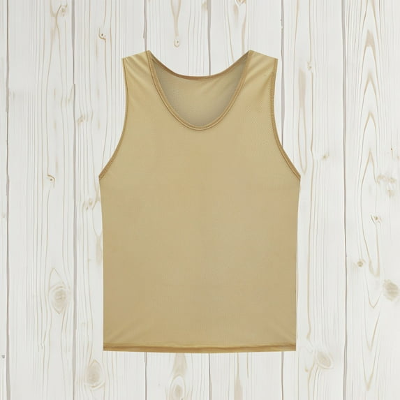 CYRBOKO Tank Tops for Boys, Sleeveless Holiday Casual Striped Summer Tops Gold Size 14-16 T