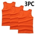 thumbnail image 1 of CYRBOKO Tank Tops for Toddler Girls, Crewneck Cotton 3PC Casual Summer Undershirts Orange Size 3-4 T, 1 of 4