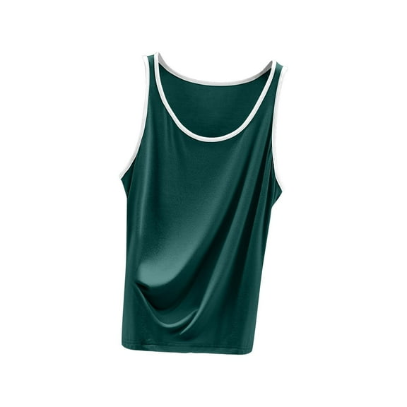 CYRBOKO Tank Tops for Women, Crew Neck Summer Soft Comfy Sleeveless Clothings Green Size 2XL