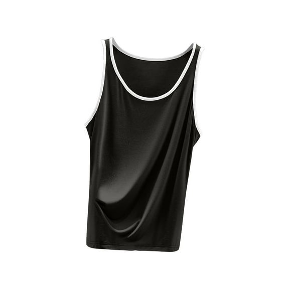CYRBOKO Tank Tops for Women, Soft Crew Neck Comfy Summer Sleeveless Clothings Black Size L