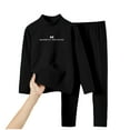 thumbnail image 1 of CYRBOKO Thermal Sets for Toddler Girls, Cotton Base Layer Elastic Waist Long Sleeve Winter Underwear Black Size 3-4 T, 1 of 3