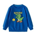 thumbnail image 1 of CYRBOKO Toddler Boy's Pullover Sweatshirts, Crew Neck Autumn Cotton Pullover Tops with Long Sleeve Blue Size 2-3 T, 1 of 2
