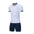 thumbnail image 1 of CYRBOKO Toddler Boys Athletic Outfit Sets, Lightweight Elastic Waist Quick-dry Short Sleeve Top and Shorts Sets White Size 4-6 T, 1 of 4