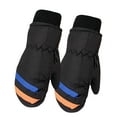 thumbnail image 1 of CYRBOKO Toddler Boys Fleece Gloves, Sports Waterproof Snow Thermal Winter Gloves Black Size 2-5 T, 1 of 5