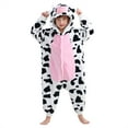 thumbnail image 1 of CYRBOKO Toddler Boys Girls Hooded Rompers, Long Sleeve Loungewear Thermal Animal Shapes Unisex Kids Loungewear Black Size 9-10 T, 1 of 9
