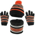thumbnail image 1 of CYRBOKO Toddler Boys Gloves,Beanies & Scarves, Fleece 3 Pieces Knitted Thermal Winter Sets Black Size 1-6 T, 1 of 5