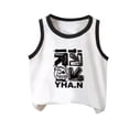 thumbnail image 1 of CYRBOKO Toddler Boys Graphic Tank Tops, Casual Cotton Printed Soft Sleeveless T-shirts Black Size 4-5 T, 1 of 3