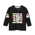 thumbnail image 1 of CYRBOKO Toddler Boys Halloween Shirts, Holiday Stretchy Crewneck 3/4 Sleeve Kids Clothing Black Size 3-4 T, 1 of 2