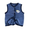 thumbnail image 1 of CYRBOKO Toddler Boys Inner Vests, Inner Button Thermal Sleeveless Fall Clothing Blue Size 3-4 T, 1 of 3