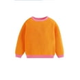 thumbnail image 1 of CYRBOKO Toddler Boys Pullover Sweaters, Soft Long Sleeve Crew Neck Casual Kint Kids Orange Size 12-18 Months, 1 of 9