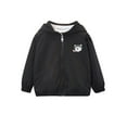 thumbnail image 1 of CYRBOKO Toddler Boys Rain Jeckets, Loose Lightweight Zip up Long Sleeve Fall Windbreakers Black Size 1-2 T, 1 of 5