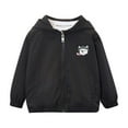 thumbnail image 1 of CYRBOKO Toddler Boys Rain Jeckets, Zip up Long Sleeve Lightweight Loose Fall Windbreakers Black Size 3-4 T, 1 of 7