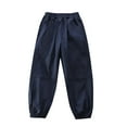 thumbnail image 1 of CYRBOKO Toddler Boys Summer Cargo Pants, Soft Lightweight Casual Quick-dry Jogger Pants Navy Size 4-5 T, 1 of 3