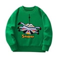 thumbnail image 1 of CYRBOKO Toddler Boys Sweatshirts, Pullover Crew Neck Autumn Cotton Tops with Long Sleeve Green Size 3-4 T, 1 of 3
