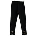 thumbnail image 1 of CYRBOKO Toddler Girls Active Leggings, Cotton Lightweight Stretch Elastic Waist Skinny Pants Black Size 2-3 T, 1 of 3