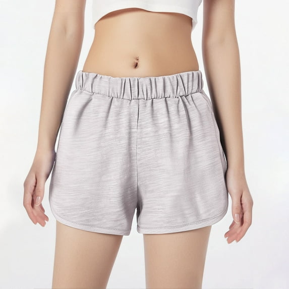 CYRBOKO Toddler Girls Athletic Shorts, Loose Running Elastic Waist Cotton Summer Shorts White Size 2-3T