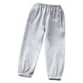thumbnail image 1 of CYRBOKO Toddler Girls Athletic Sweatpants, Medium Waist Casual Cotton Running Jogger Pants with Pockets Gray Size 3-4 T, 1 of 7