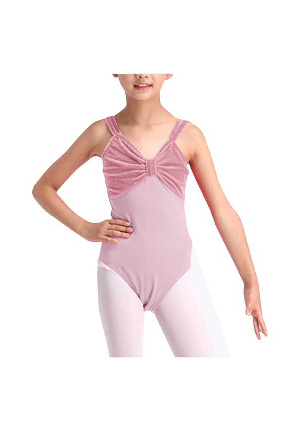 Girls Ballet Leotards 2025, Mash Spaghetti Strap Training Performance Gymnastics Clothes Pink Size 12-13 T