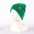 thumbnail image 1 of CYRBOKO Toddler Girls Beanies with Pompom, Skiing Winter Casual Thermal Kids Hats Green Size 1-4 T, 1 of 3
