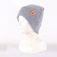 thumbnail image 1 of CYRBOKO Toddler Girls Beanies with Pompom, Winter Skiing Casual Thermal Kids Hats Gray Size 1-4 T, 1 of 3
