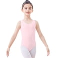 thumbnail image 1 of CYRBOKO Girls Gymnastics Leotards 2025, Sleeveless Performance Stretchy Training Ballerina Dancewear Pink Size 10-12 T, 1 of 9