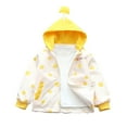 thumbnail image 1 of CYRBOKO Toddler Girls Hooded Jackets, Casual Full Zip Lightweight Holiday Long Sleeve Fall Tops Yellow Size 4-5 T, 1 of 4