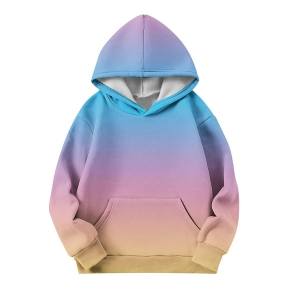 CYRBOKO Toddler Girls Hoodies, Long Sleeve Stretchy Thermal Fall and Winter Sweatshirts with Pocket Purple Size 4-5 T