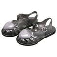 thumbnail image 1 of CYRBOKO Toddler Girls Jelly Sandals, Beach Soft Soled Beach Closed Toe Summer Shoes Black Size 6.5(Toddler), 1 of 3