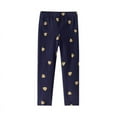 thumbnail image 1 of CYRBOKO Toddler Girls Leggings, Elastic Waist Stretch Cotton Skinny Pants Navy Size 3 T, 1 of 6