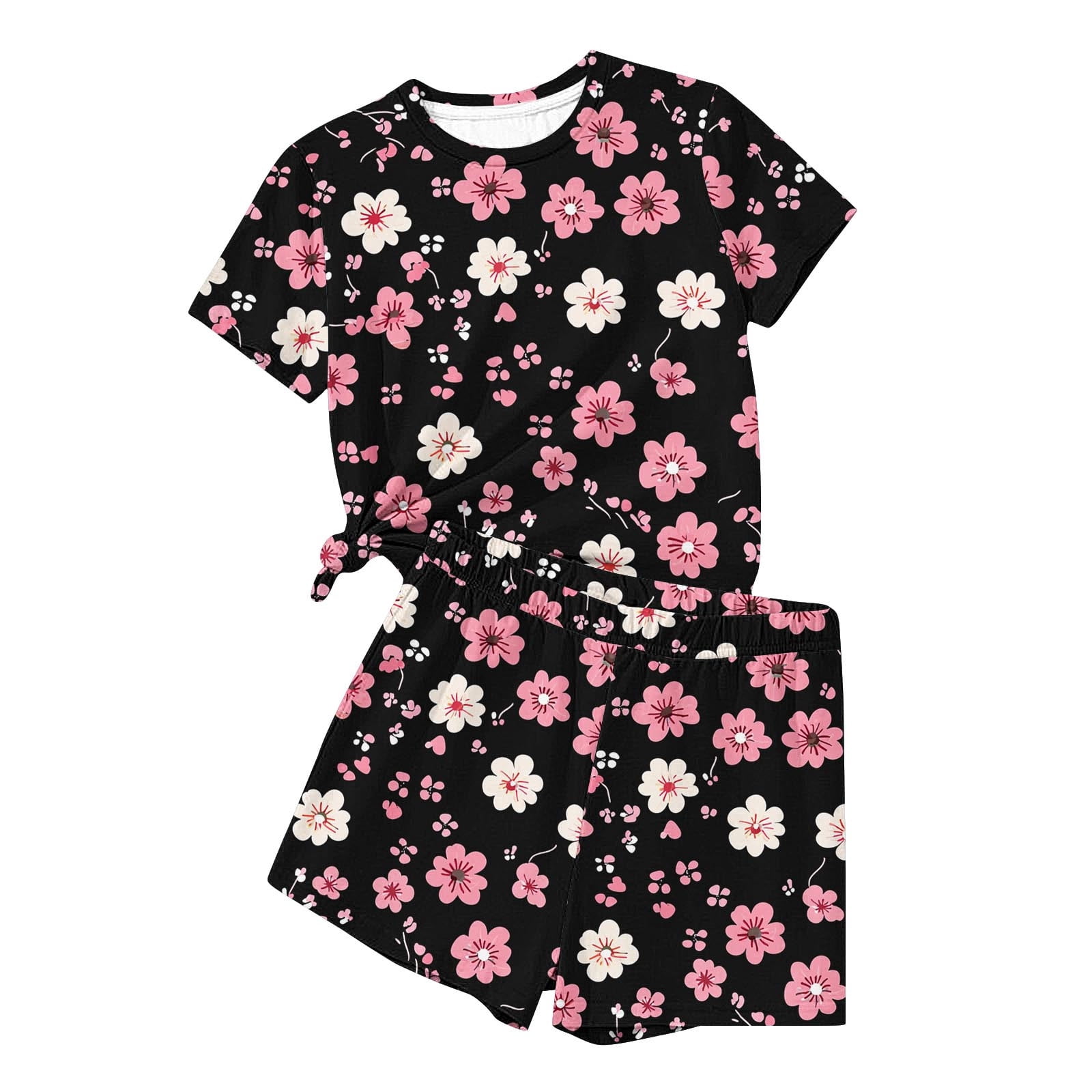 CYRBOKO Toddler Girls Outfit Sets, Short Sleeve Casual Summer Elastic ...